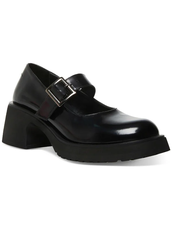 Trendy Casual Shoes Offer Tulip Womens Patent Leather Platform Mary Janes