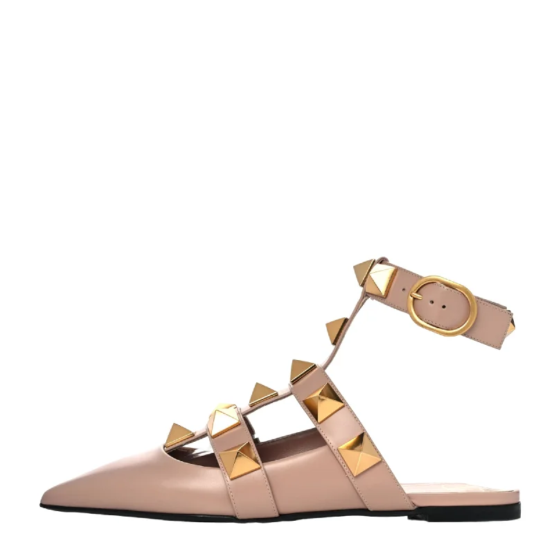 Flash Discount Valentino Garavani Roman Stud Calfskin Low Ballet Flat