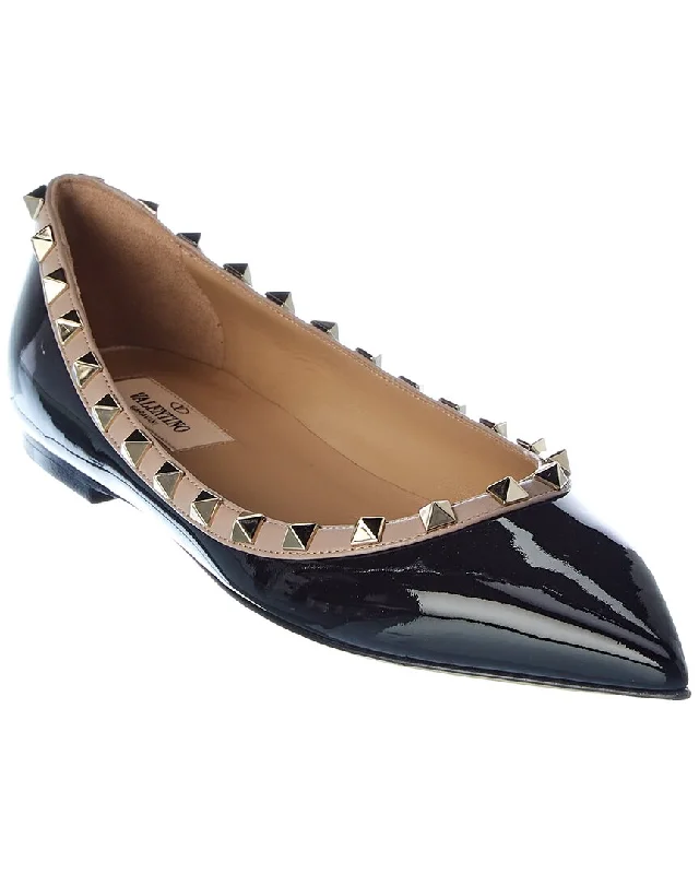 Modish Fashion Discounts Valentino Rockstud Patent Flat