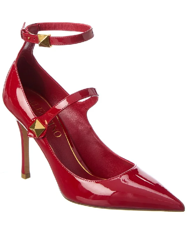 Valentino Roman Stud 100 Patent Pump