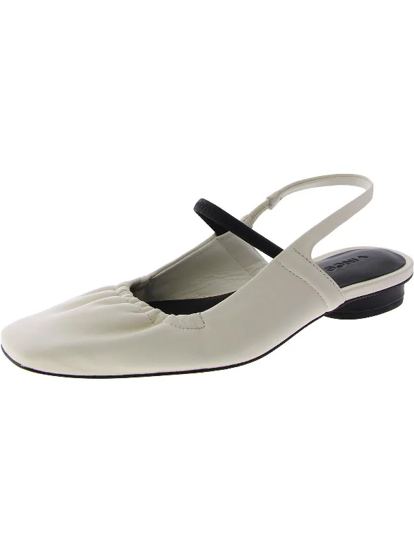 Fashion Forward Venice Womens Leather Square Toe Slingbacks
