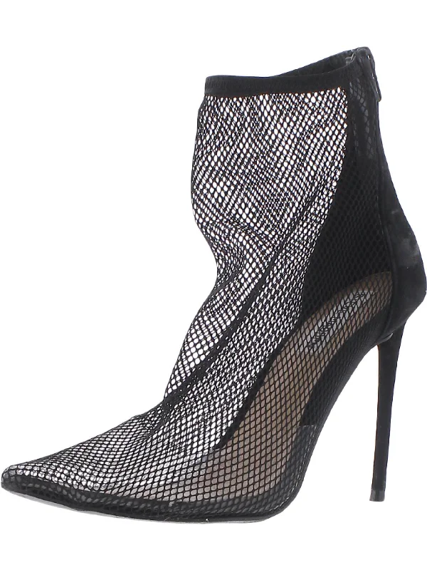 Vielo Womens Fishnet Ankle Boot Booties