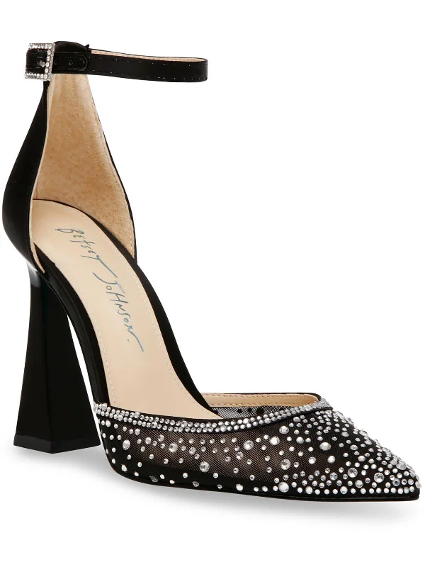 Viola Womens Rhinestone Pointed Toe Pumps