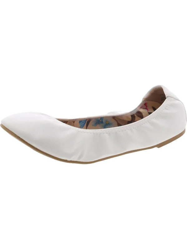 Seasonal Fashion Womens Faux Leather Comfort Insole Ballet Flats