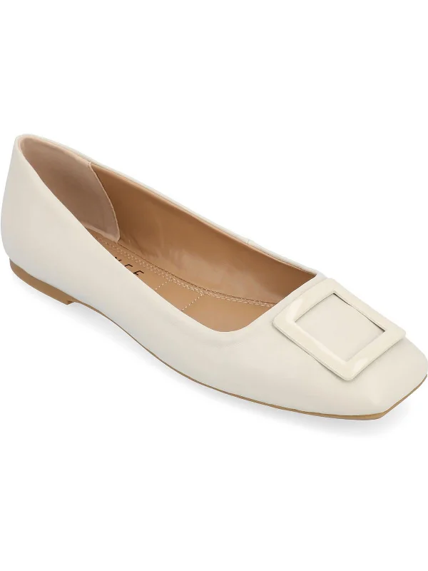 Women's Shoe Sale Womens Faux Leather Embellished Ballet Flats