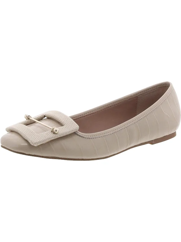 Unleash Your Trendy Side Womens Leather Square toe Flat Shoes