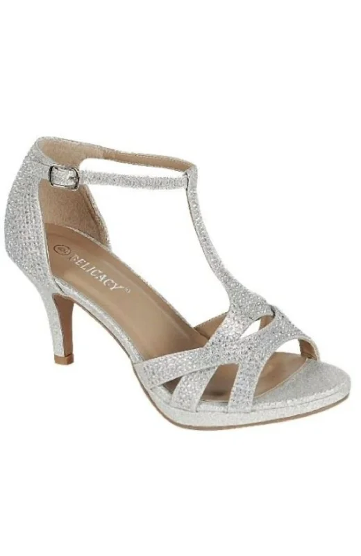 Women's Rhinestone Pump In Silver