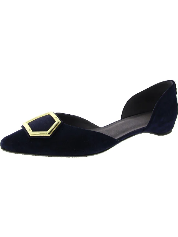 Modern Flat Shoes Offers Womens Suede Slip On D'Orsay