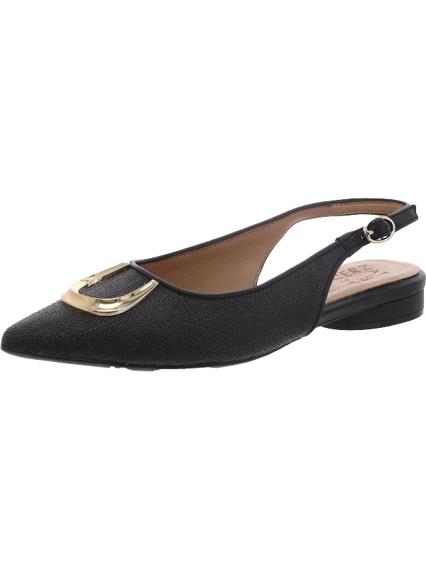 Durable Walking Shoes Sale Womens Textured Pointed Toe Slingbacks