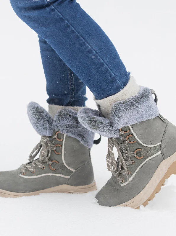 Chic Trends Unveiled Yuma Lace-Up Boots - Olive
