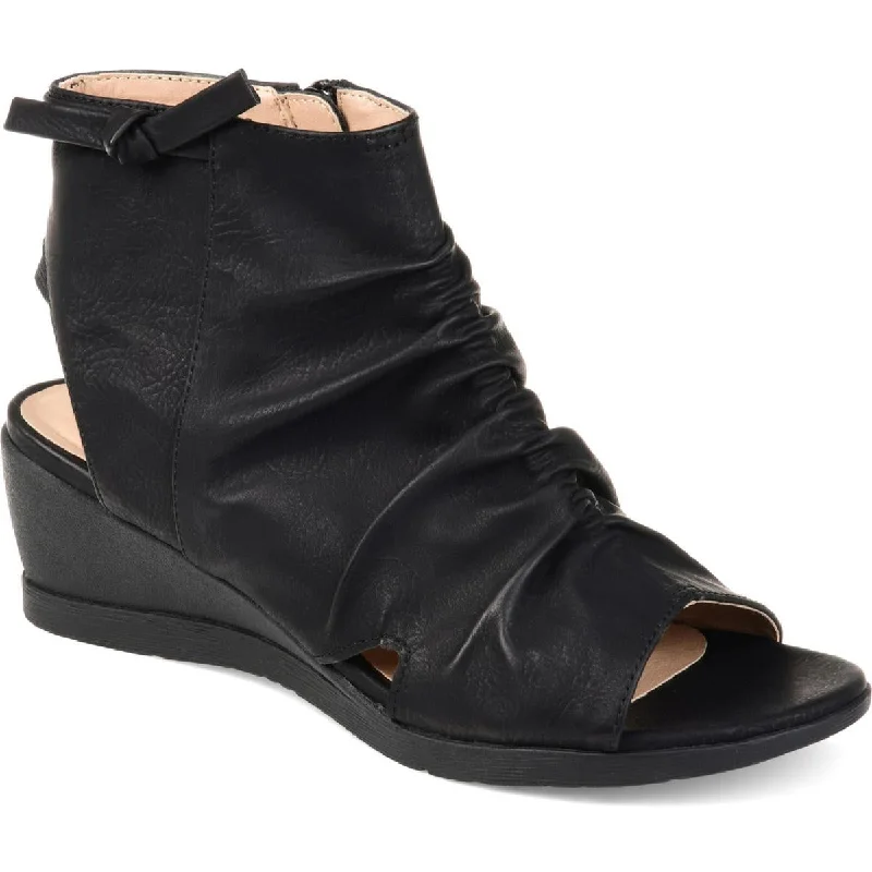Elevated Casual Discounts Zodiac Womens Ramona Ruffled Block-Heel Ankle Boots
