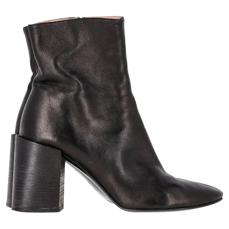 Acne Studios Saul Ankle Boots in Black Leather