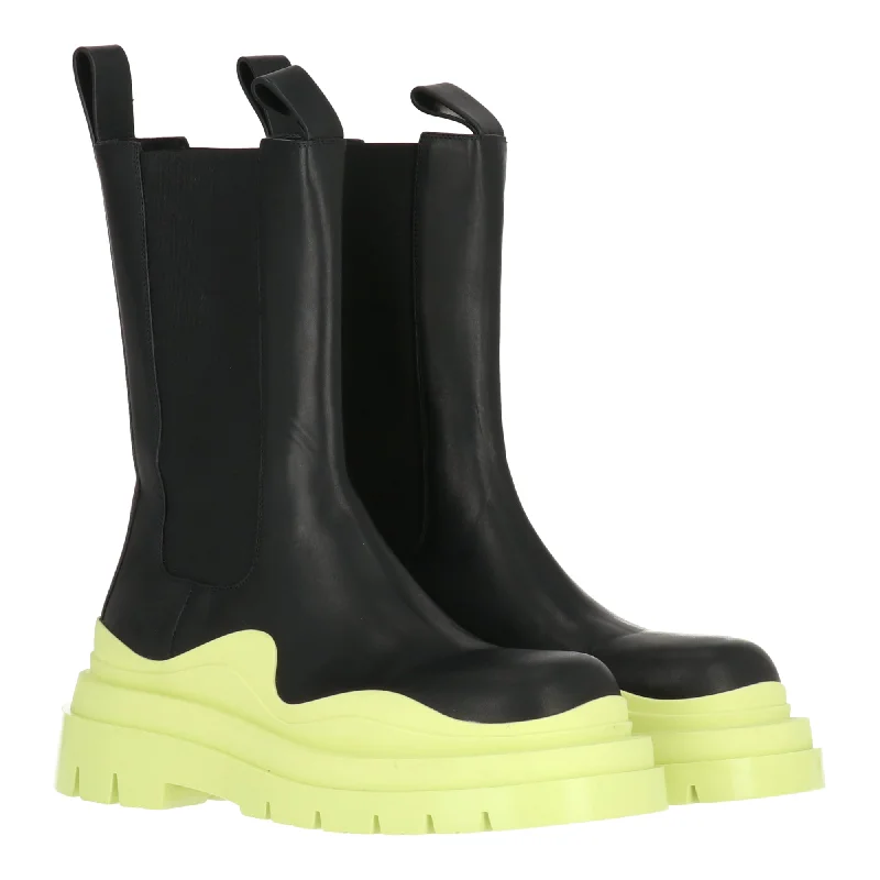 Bottega Veneta Womens Black/Green Boot