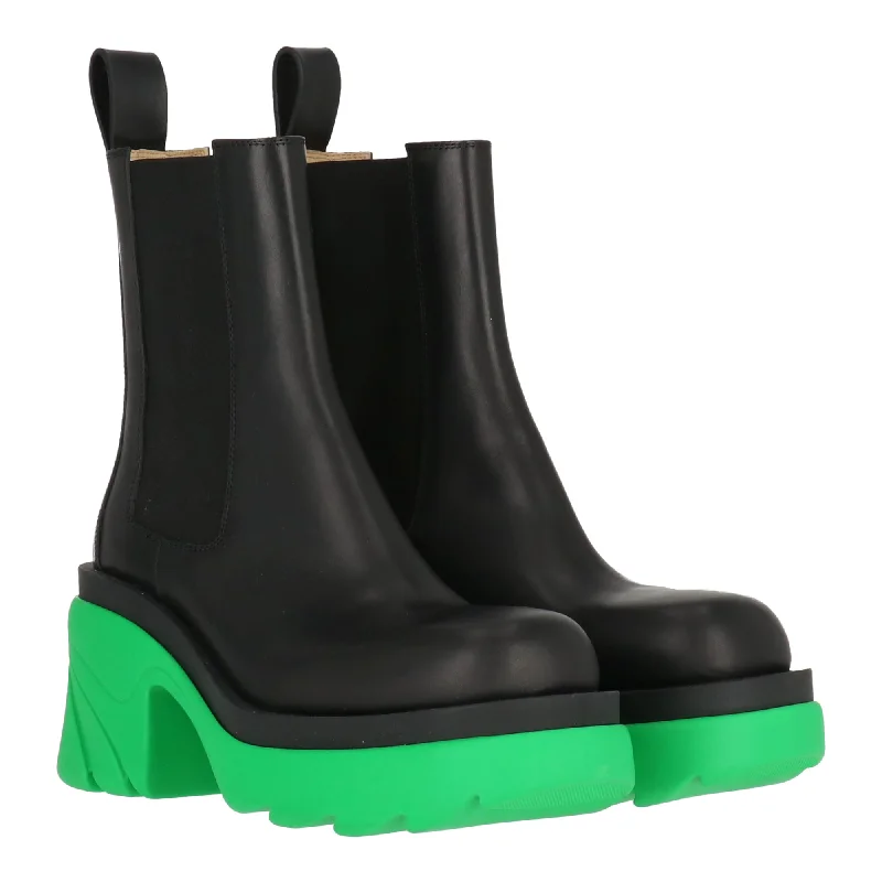 Bottega Veneta Womens Black/Green Boot