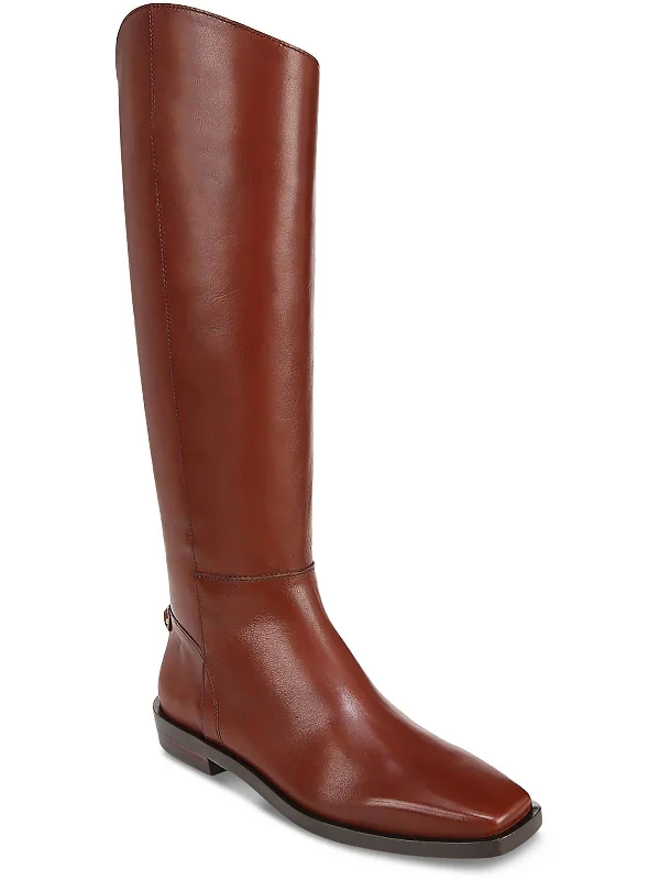 Cesar Womens Leather Tall Knee-High Boots