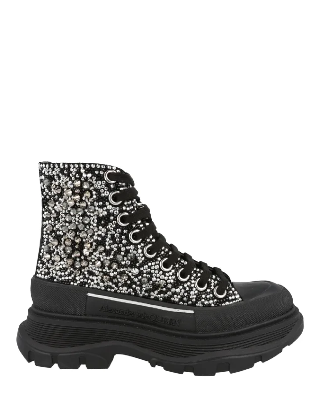 Crystal Embellished Tread Slick Boots