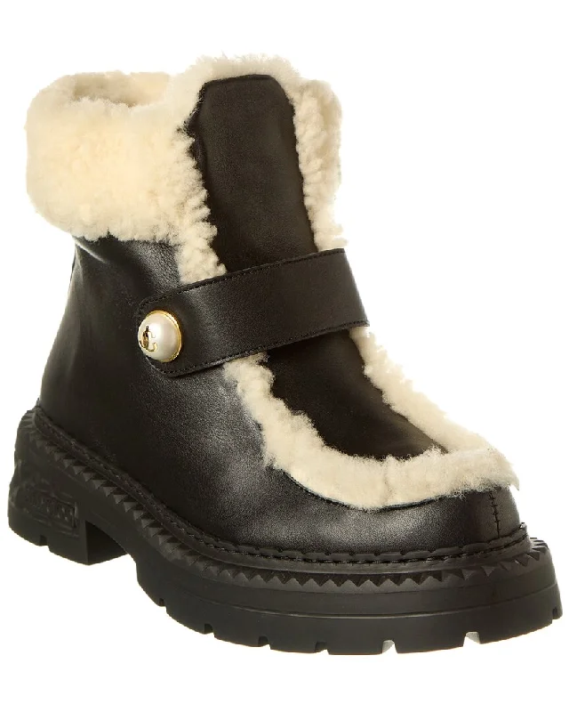 Jimmy Choo Shea Shearling & Leather Boot