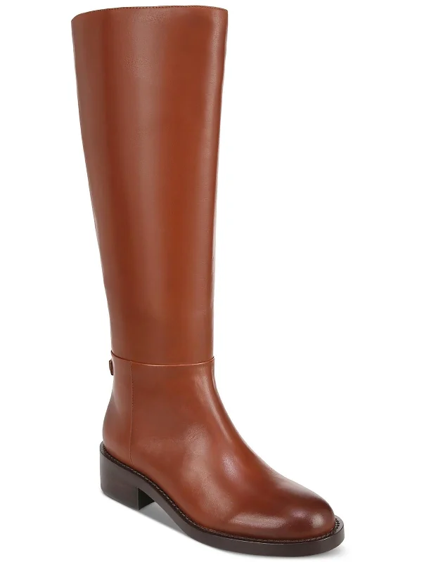 Mable ATH Womens Leather Block Heel Knee-High Boots