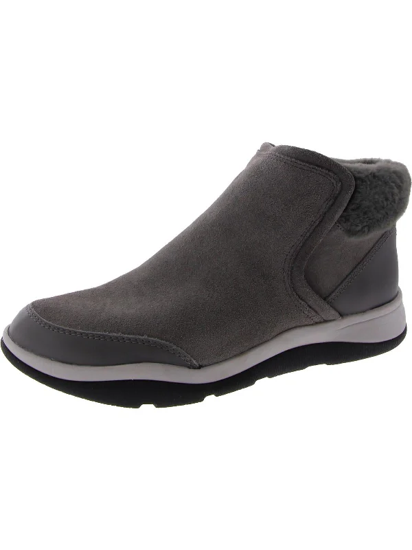 Norwood Womens Suede Zipper Booties