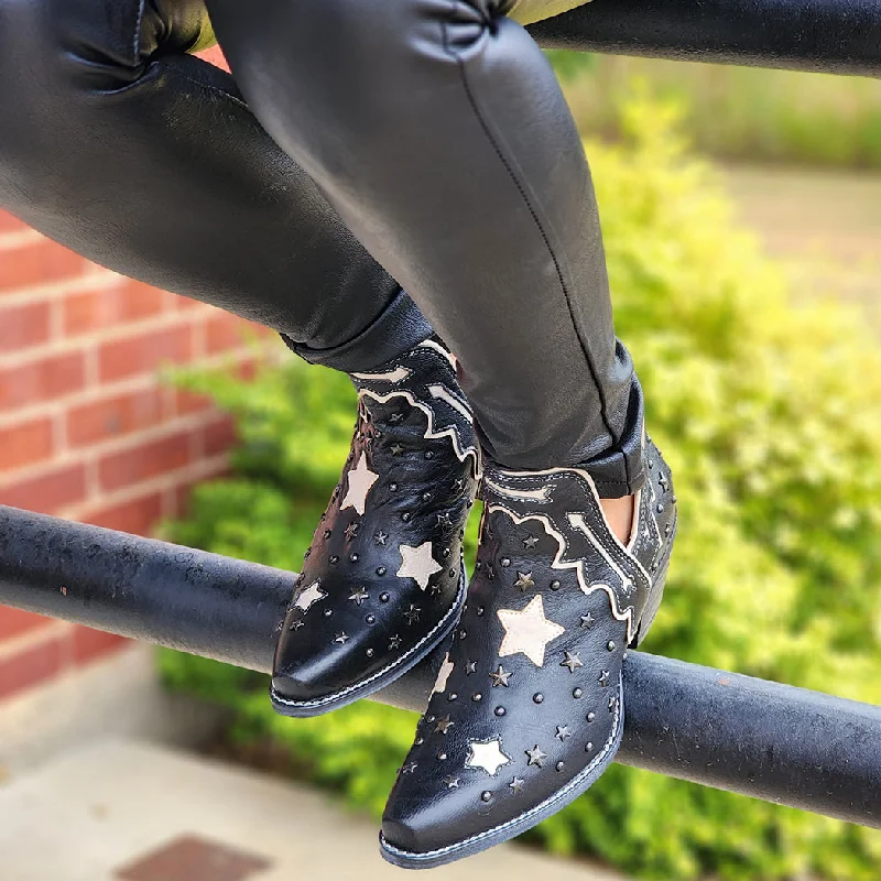 Lone Star Sky Split-top Leather Booties