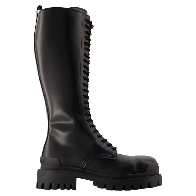 Strike L20 Boots - Balenciaga - Leather - Black