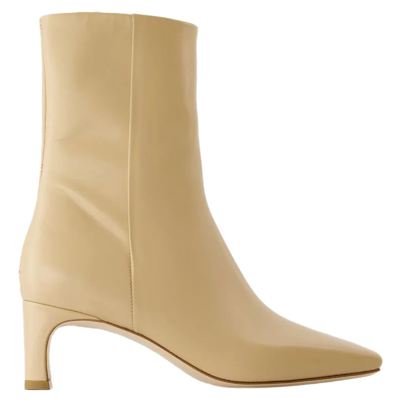 Tabitha Ankle Boots - Aeyde - Leather - Latte