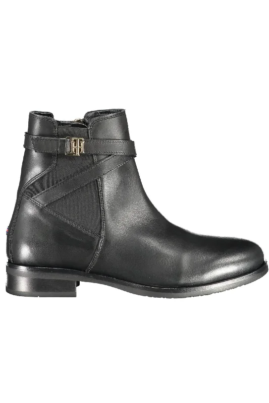 Tommy Hilfiger Chic  Ankle Boots with Contrasting Zip Women's Detail