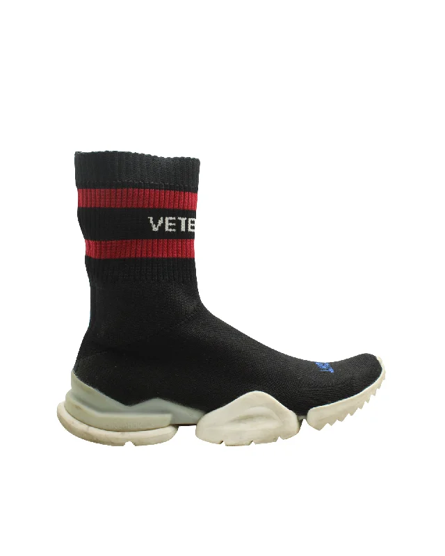 Vetements x Reebok Socks Sneakers in Black Polyester