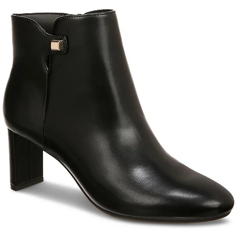 Comfortable Shoes Promotion Alfani Womens PAAM Faux Leather Almond Toe Ankle Boots