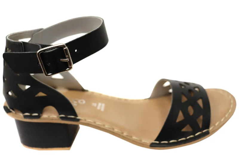 Chic Style Discounts Andacco Parica Womens Comfortable Brazilian Leather Low Heel Sandals