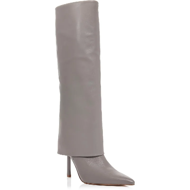 Seasonal Sale Aqua Womens Tena Leather Pointed Toe Knee-High Boots
