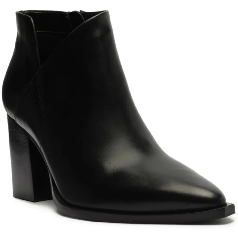 Exclusive Deals Online Arezzo Womens Cora Leather Block Heel Mid-Calf Boots