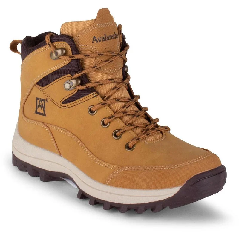 Fashion Forward Avalanche Womens Steep Faux Leather Ankle Hiking Boots