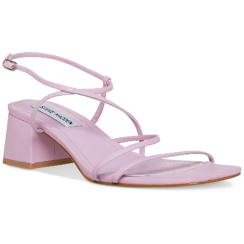 Stylish Casual Footwear Rianna Womens Faux Leather Strappy Block Heels