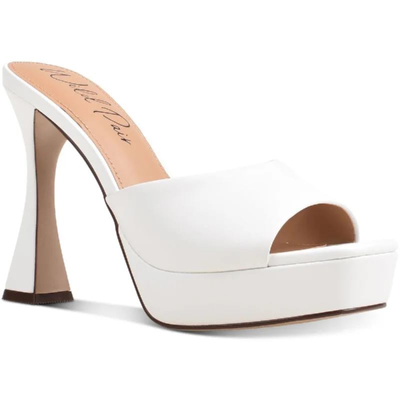 Durable Fashion Picks Rajaa Womens Faux Leather Peep-Toe Heels