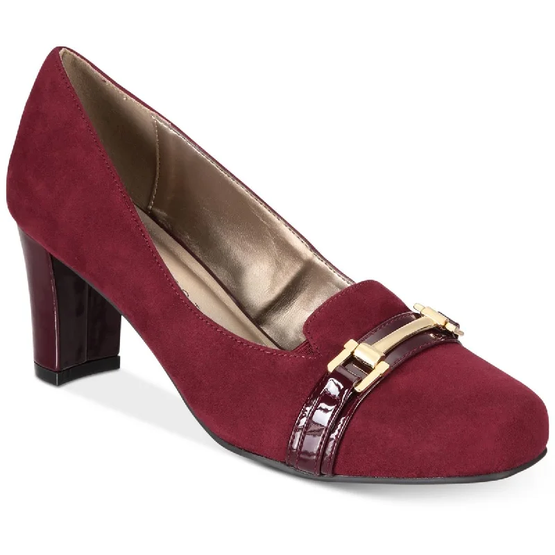 Comfortable Stylish Shoes Penzey Womens Faux Suede Square toe Pumps