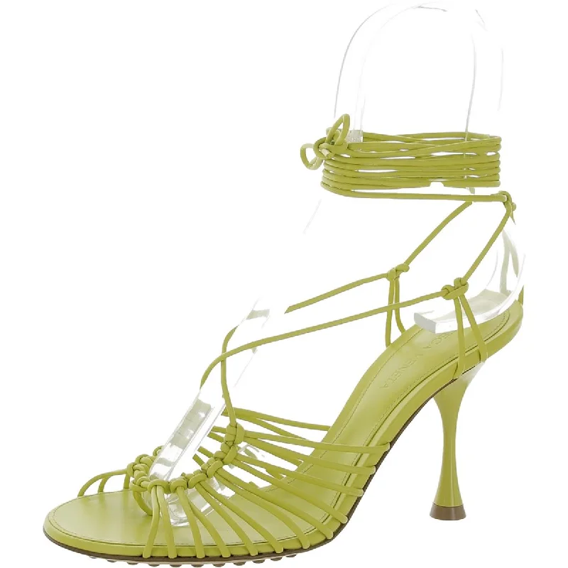 Comfort Meets Fashion Womens Open Toe Ankle Tie Heels