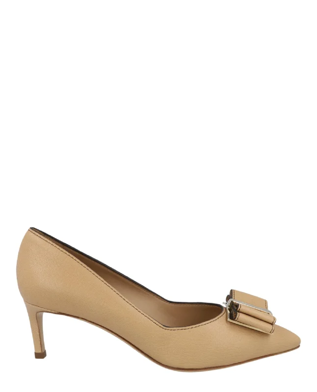 Premium Boots Discounts Ferragamo Womens Zaia Leather Pumps