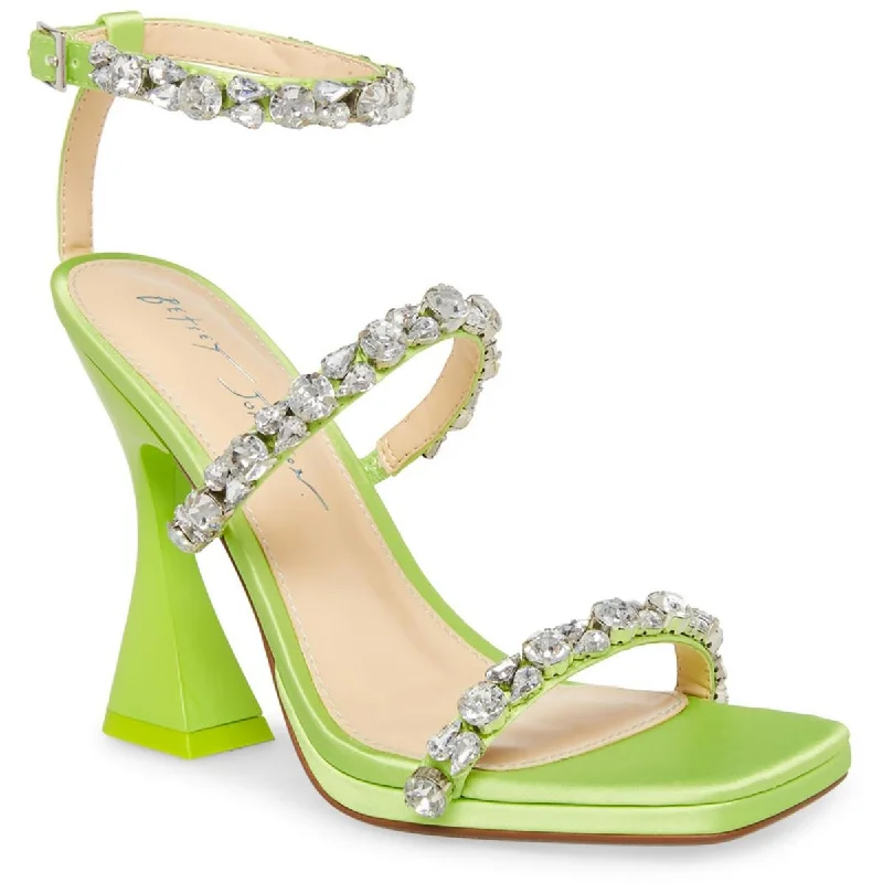 Seasonal Sale SB Perry Womens Satin Jeweled Heels