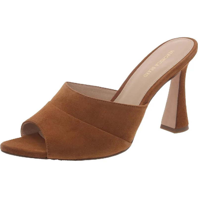 Chic And Edgy Thora Womens Suede Slip On Heels