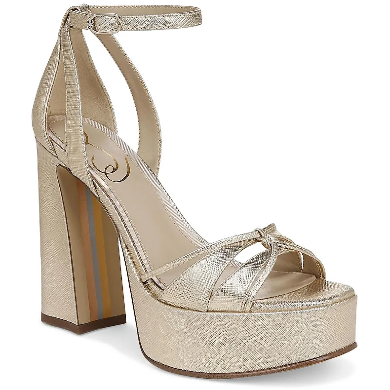 Comfortable Stretchy Shoes Kamille Womens Strappy Open Toe Block Heels