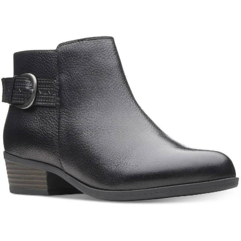 Comfortable Chic Clarks Womens Addiy Kara Leather Ankle Booties