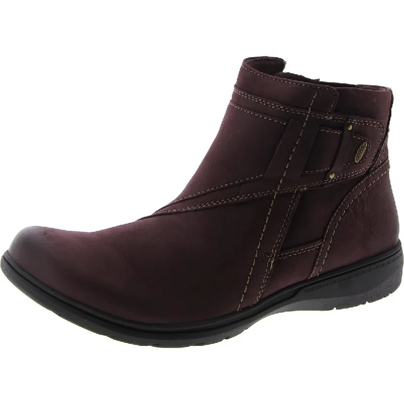 Comfortable Office Shoes Clarks Womens Carleigh Style Nubuck Round Toe Ankle Boots