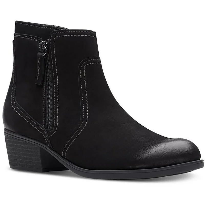 Premium Style Offers Clarks Womens CHARLTEN AVE Faux Suede Round toe Ankle Boots
