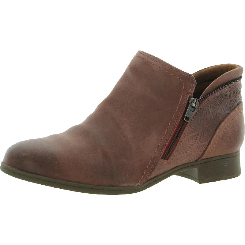 Everyday Shoes Promotion Cobb Hill Womens Crosbie Leather Embossed Ankle Boots