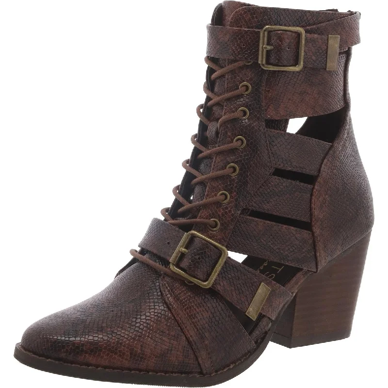 Luxury Boots Sale Coconuts by Matisse Womens Faux Leather Embossed Ankle Boots