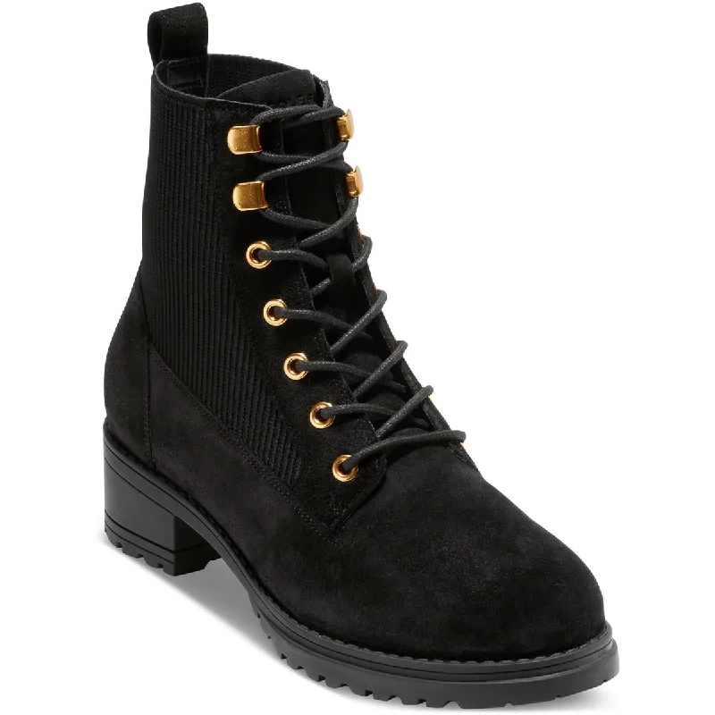 Chic Breathable Shoes Cole Haan Womens Camea Suede Combat & Lace-Up Boots