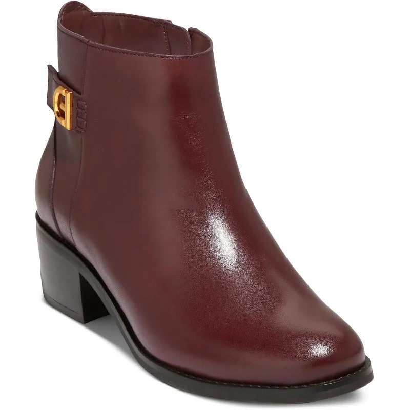 High-Quality Casual Shoes Cole Haan Womens Holis Buckle Bootie Leather Block Heel Ankle Boots High-Quality Casual Shoes Cole Haan Womens Holis Buckle Bootie Leather Block Heel Ankle Boots