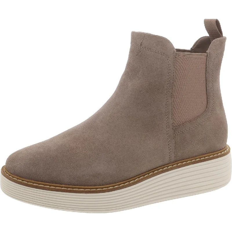 Chic Trend Collection Cole Haan Womens Suede Ankle Chelsea Boots
