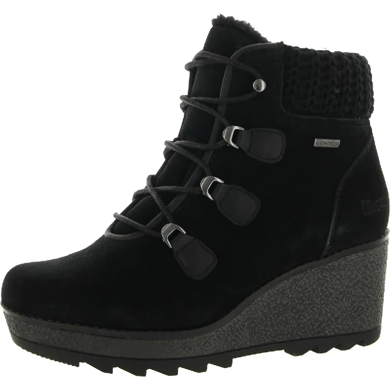 Modern Chic Discounts Cougar Womens Pame;a Lace Up Leather Wedge Boots